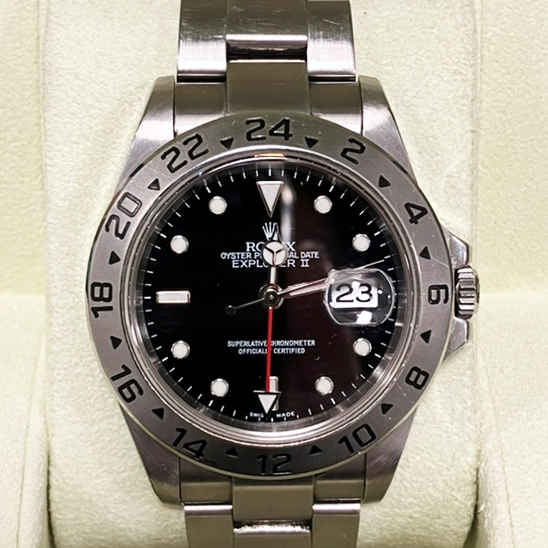 ロレックス エクスプローラーⅡ 16570 黒文字盤 loading=