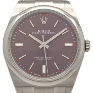 ロレックス オイスターパーペチュアル39 114300 レッドグレープ文字盤