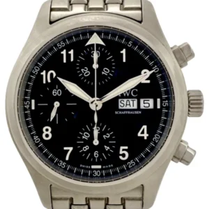 IWC パイロットウォッチ スピットファイア クロノグラフ IW370618 ブラック